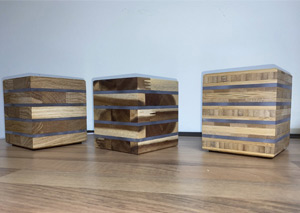 LED-Holzwürfel,verschiedene Holzarten